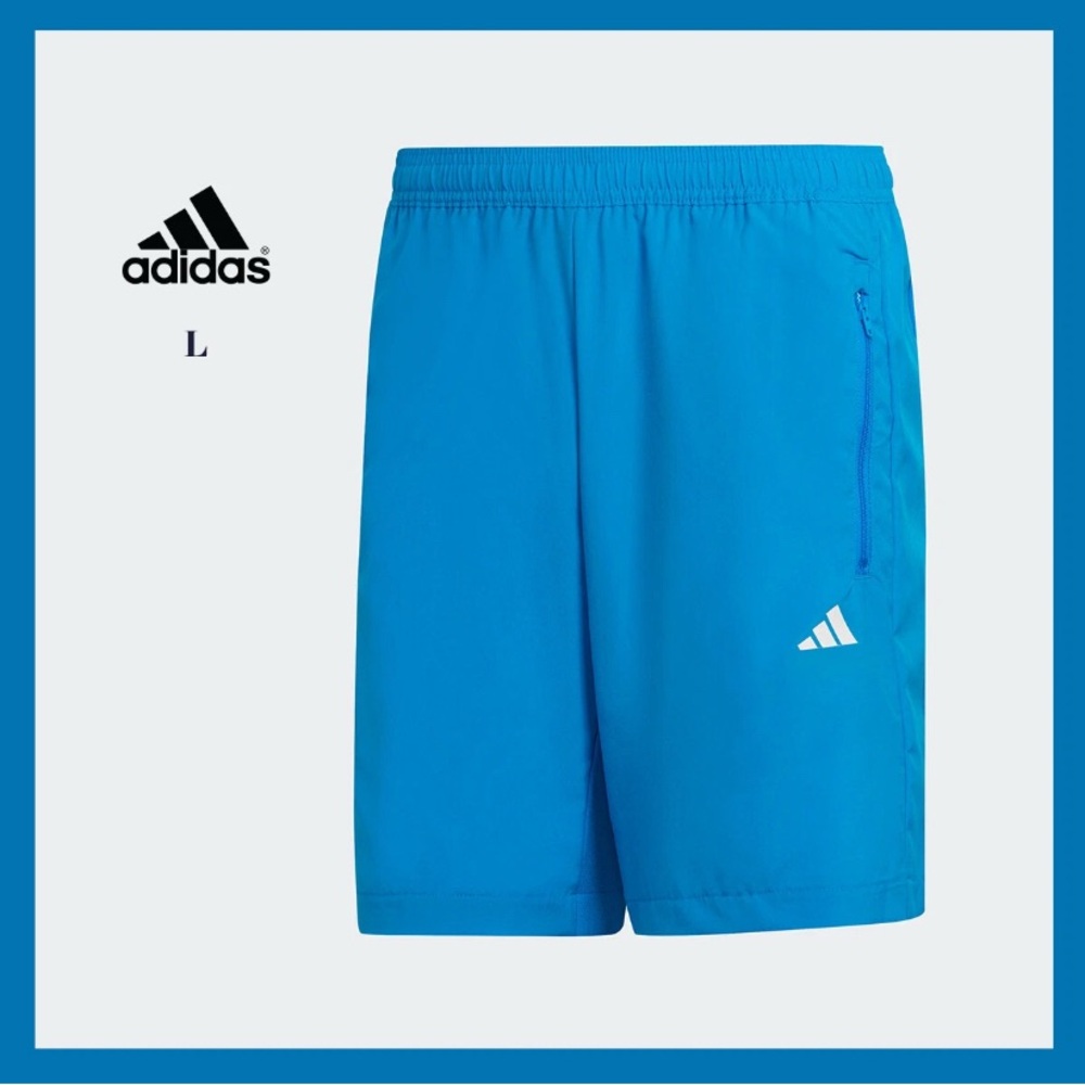 NWT - Adidas Men's Aeroready Designed to Move Woven Sport Shorts, Blue Sz L $40